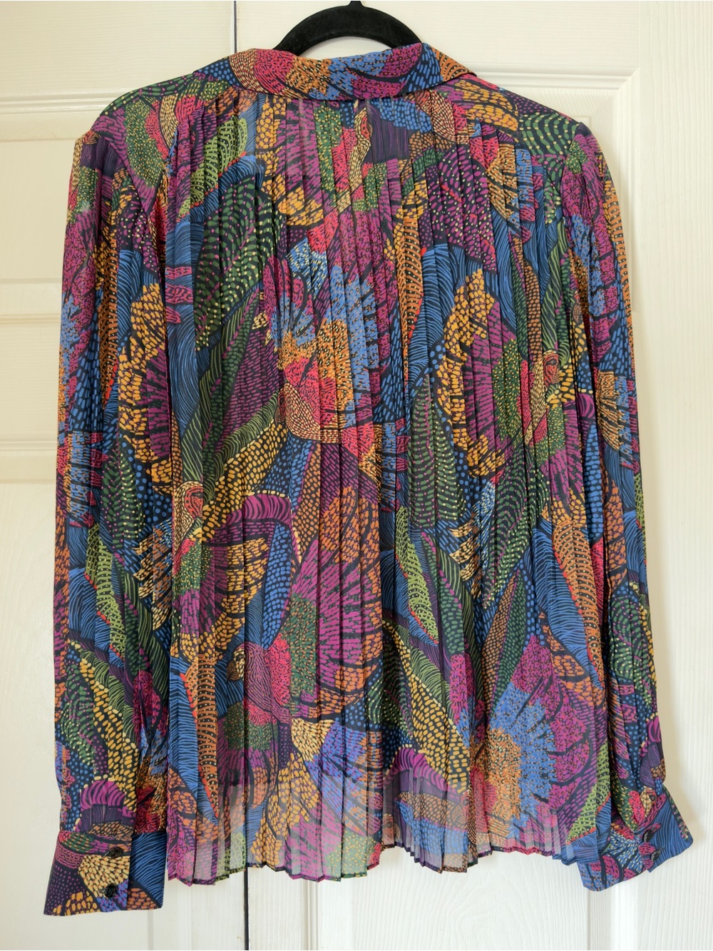 FARM Rio Multicolor Pleated‎ Button-Down Shirt - Picture 3 of 4